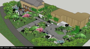 游園景觀設(shè)計(jì)skp素材下載 編號6764147 紅動網(wǎng)