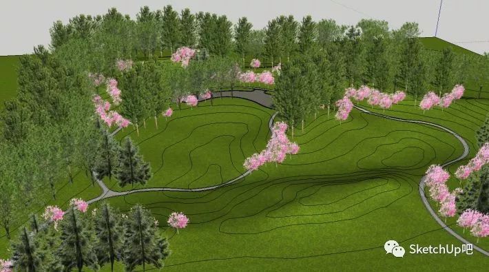 景觀設(shè)計(jì)如何運(yùn)用SU地形建模?